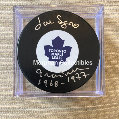 Joe Sgro - Autographed Toronto Maple Leafs Puck
