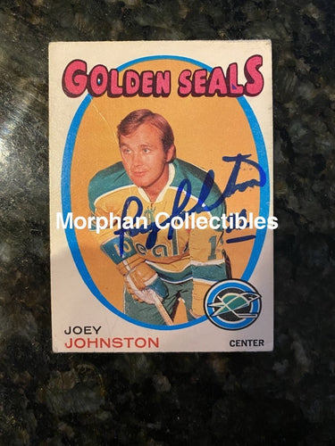 Joey Johnston - Autographed Card 1970-71 Opc #1 Crease