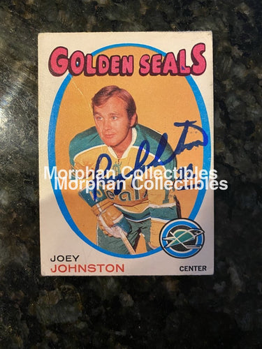 Joey Johnston - Autographed Card 1970-71 Opc #1 Crease