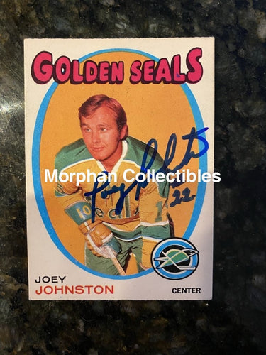 Joey Johnston - Autographed Card 1970-71 Opc #4