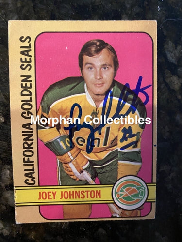 Joey Johnston - Autographed Card 1972-73 Opc #1