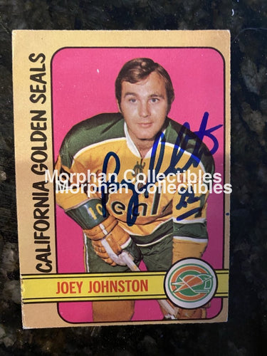 Joey Johnston - Autographed Card 1972-73 Opc #1