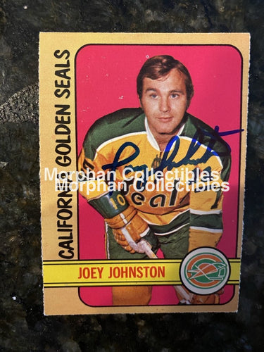 Joey Johnston - Autographed Card 1972-73 Opc #2