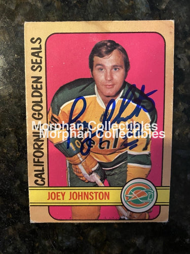 Joey Johnston - Autographed Card 1972-73 Opc #4