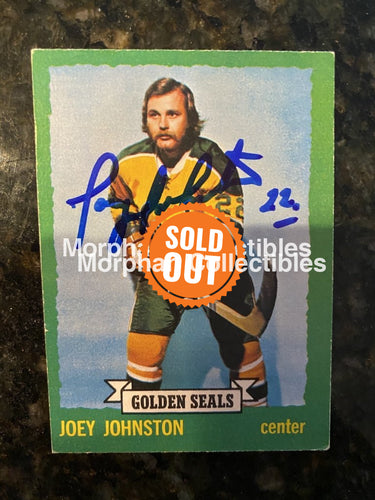 Joey Johnston - Autographed Card 1973-74 Opc #1