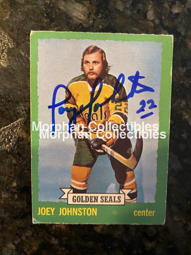 Joey Johnston - Autographed Card 1973-74 Opc #2
