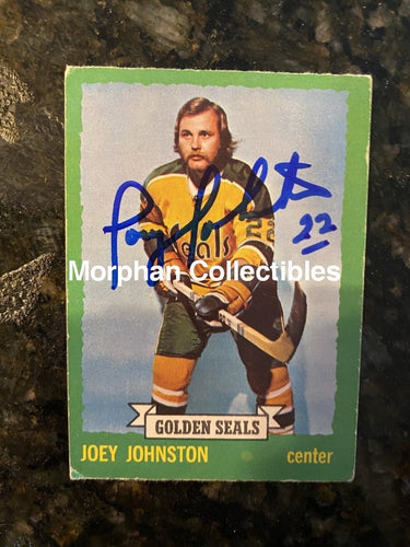 Joey Johnston - Autographed Card 1973-74 Opc #2