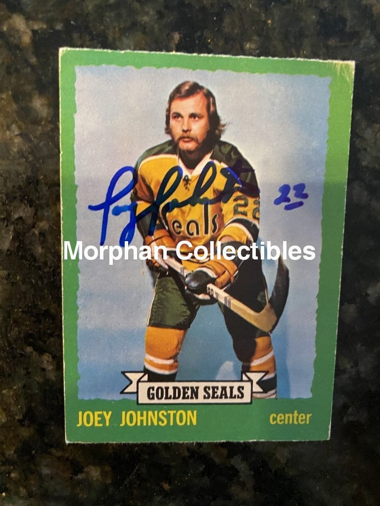 Joey Johnston - Autographed Card 1973-74 Opc #3