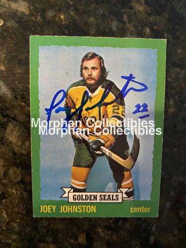 Joey Johnston - Autographed Card 1973-74 Opc #4