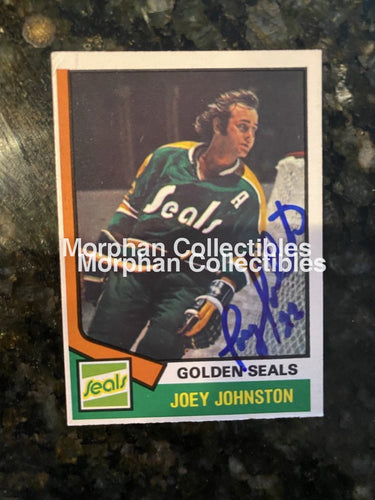 Joey Johnston - Autographed Card 1974-75 Opc #1