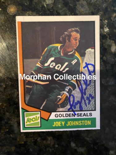 Joey Johnston - Autographed Card 1974-75 Opc #1