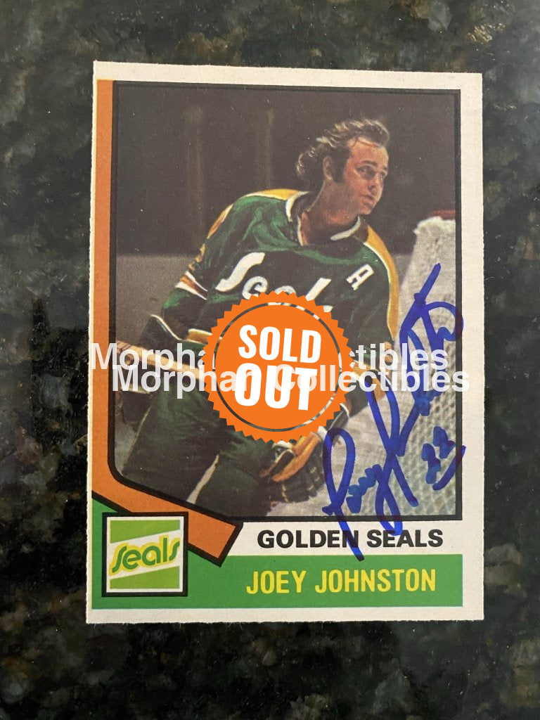Joey Johnston - Autographed Card 1974-75 Opc