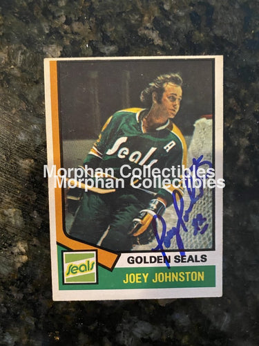 Joey Johnston - Autographed Card 1974-75 Opc #2