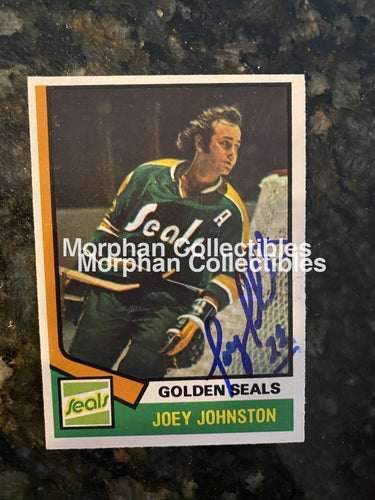 Joey Johnston - Autographed Card 1974-75 Opc #3