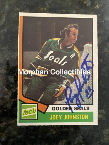 Joey Johnston - Autographed Card 1974-75 Opc