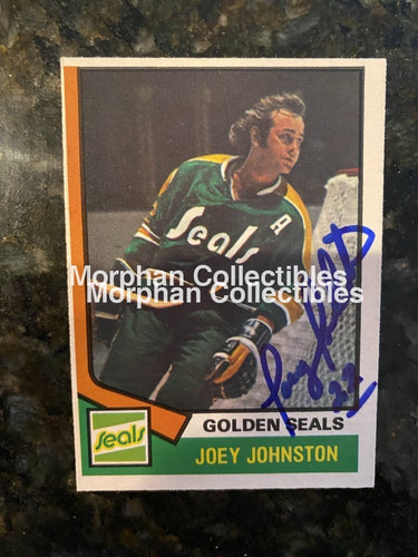 Joey Johnston - Autographed Card 1974-75 Opc #4