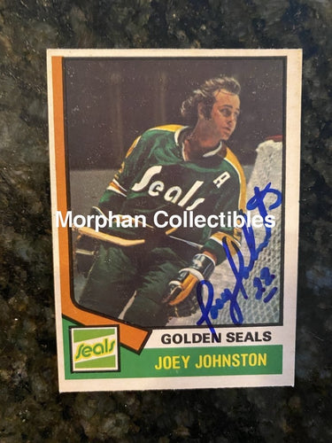 Joey Johnston - Autographed Card 1974-75 Opc #5