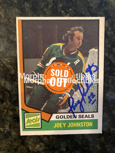 Joey Johnston - Autographed Card 1974-75 Opc #5