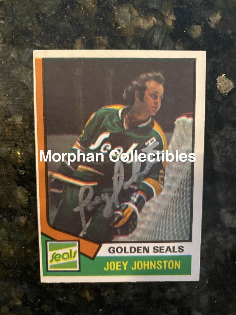 Joey Johnston - Autographed Card 1974-75 Opc #6