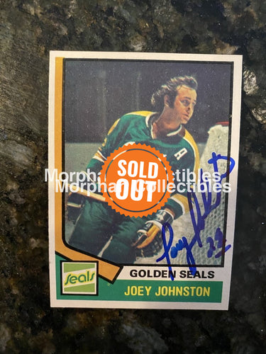 Joey Johnston - Autographed Card 1974-75 Topps #1