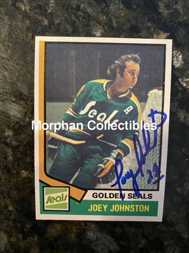 Joey Johnston - Autographed Card 1974-75 Topps #1