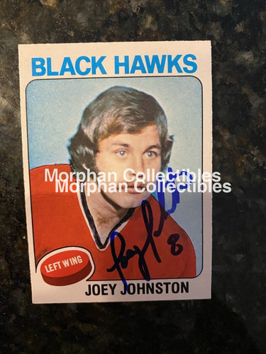 Joey Johnston - Autographed Card 1975-76 Opc #1