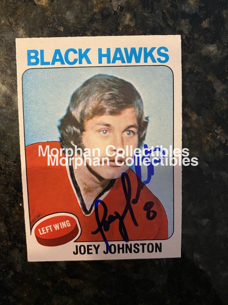 Joey Johnston - Autographed Card 1975-76 Opc #1