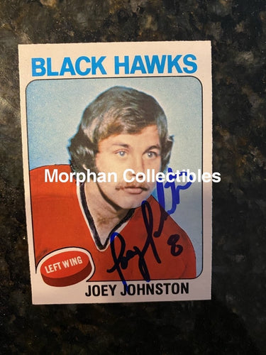 Joey Johnston - Autographed Card 1975-76 Opc #1