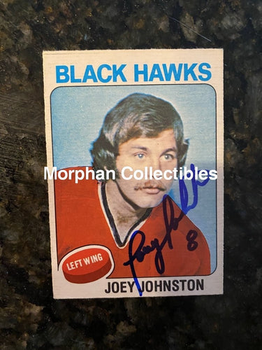 Joey Johnston - Autographed Card 1975-76 Opc #2