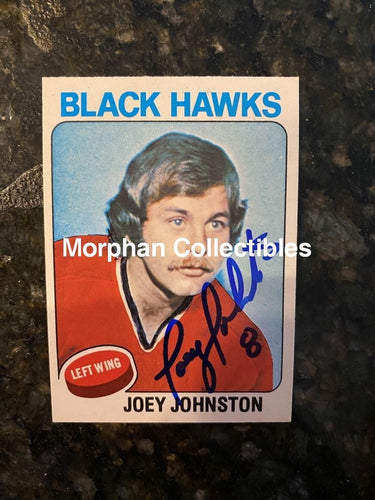 Joey Johnston - Autographed Card 1975-76 Opc #3