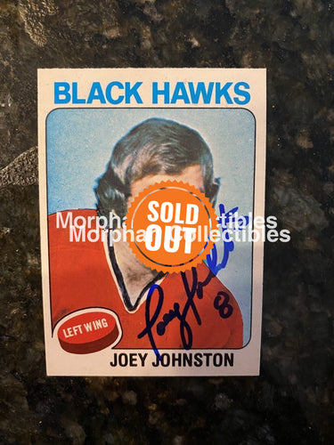 Joey Johnston - Autographed Card 1975-76 Opc #3