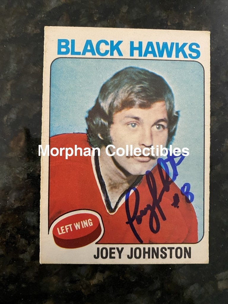 Joey Johnston - Autographed Card 1975-76 Opc