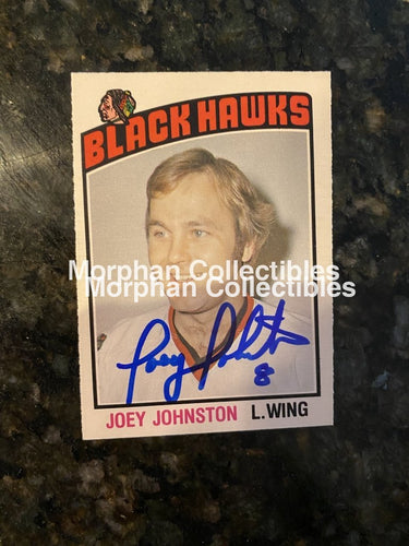 Joey Johnston - Autographed Card 1976-77 Opc #1