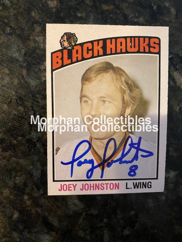 Joey Johnston - Autographed Card 1976-77 Opc #3