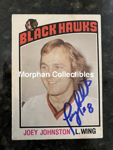 Joey Johnston - Autographed Card 1976-77 Opc