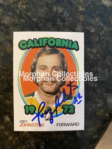 Joey Johnston Autographed Cards In The Game 1972 #2 Card