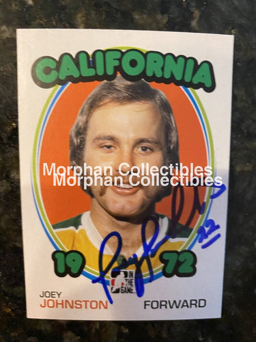 Joey Johnston Autographed Cards In The Game 1972 #3 Card