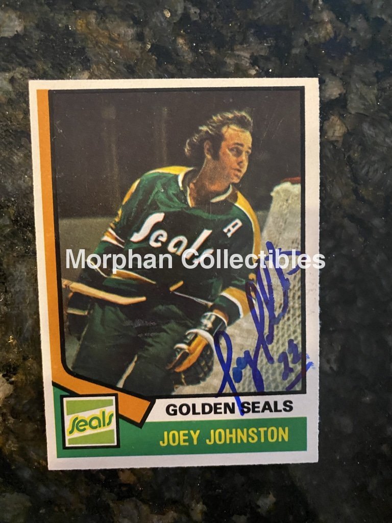 Joey Johnston - Autographed Card 1974-75 Opc #3