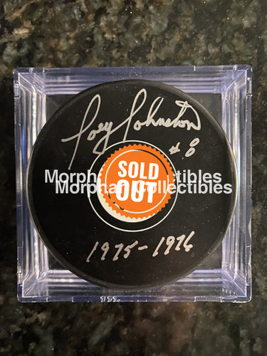 Joey Johnston - Autographed Pucks Chicago Blackhawks #1 Puck