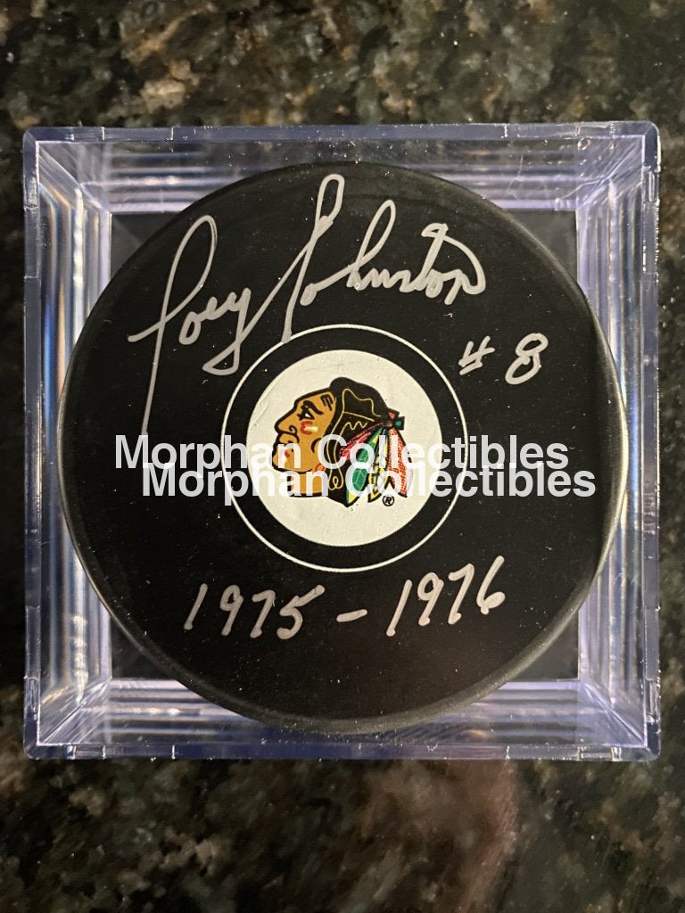 Joey Johnston - Autographed Pucks Chicago Blackhawks #2 Puck