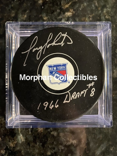 Joey Johnston - Autographed Pucks New York Rangers #1 Puck