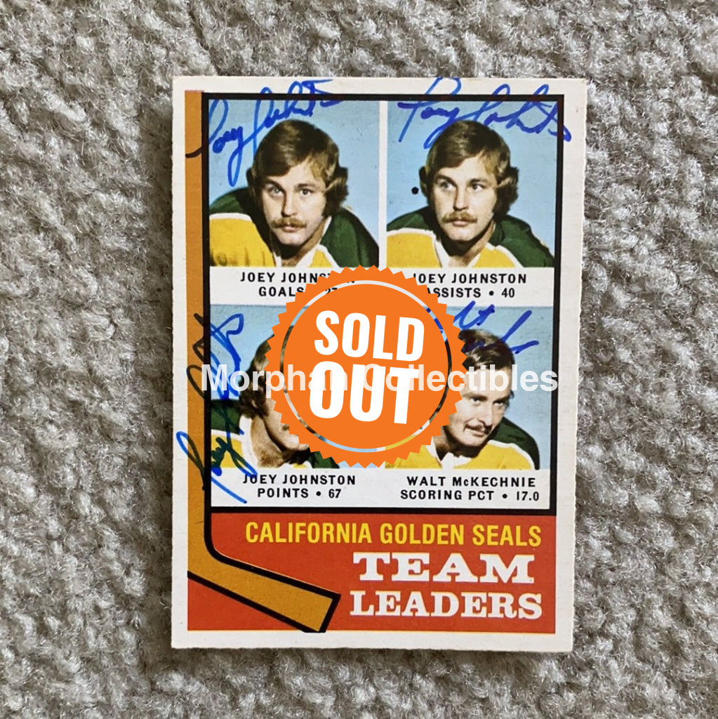 Joey Johnston/walt Mckechnie - Autographed Card 1974-75 Opc Team Leaders #1