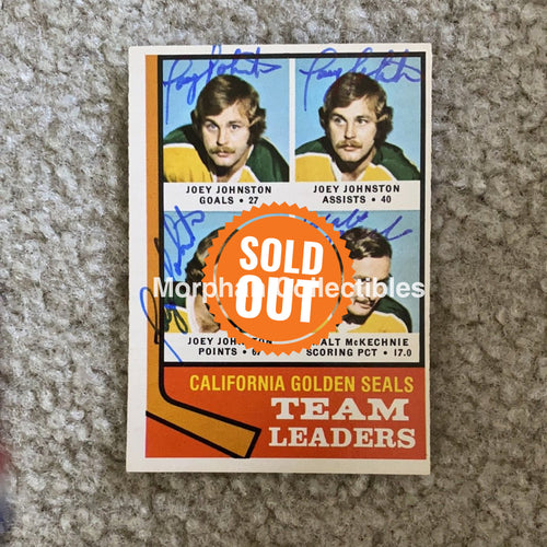 Autographed Card - 1974-75 Opc Team Leaders #3