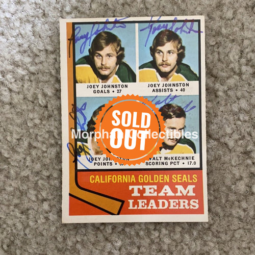 Autographed Card - 1974-75 Opc Team Leaders #4