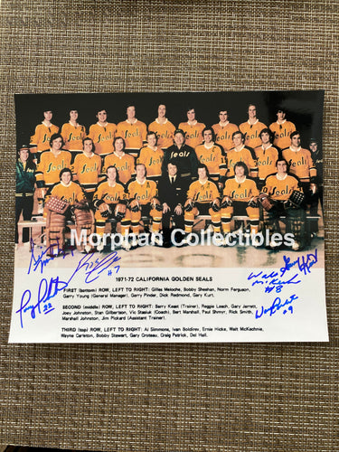 Joey Johnston/Walt Mckechnie/Reggie Leach/ Gary Kurt/Wayne Carleton/Gilles Meloche - Autographed