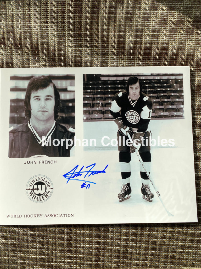 John French - Autographed 8X10 Photo New England Whalers