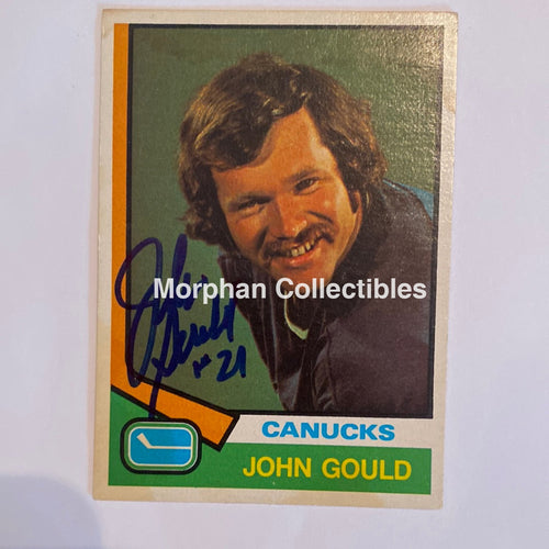 John Gould - Autographed Card 1974-75 Opc