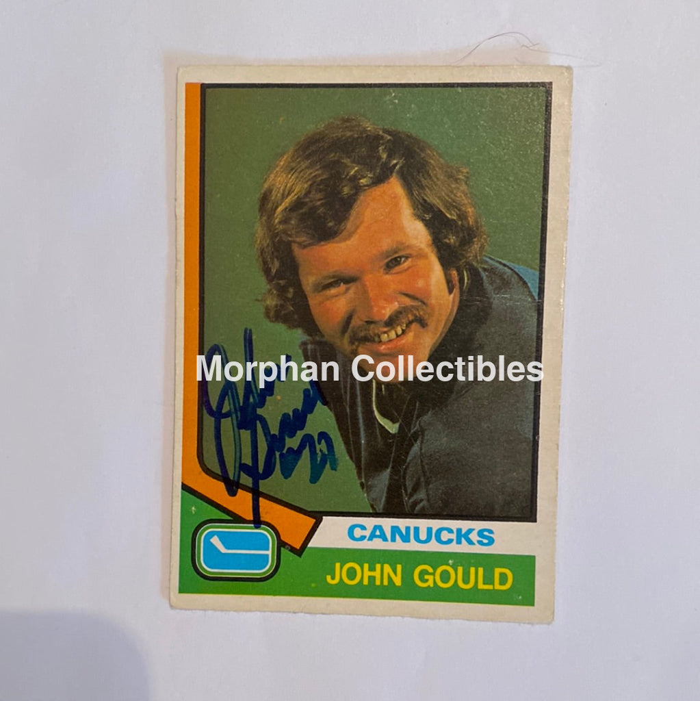 John Gould - Autographed Card 1974-75 Opc