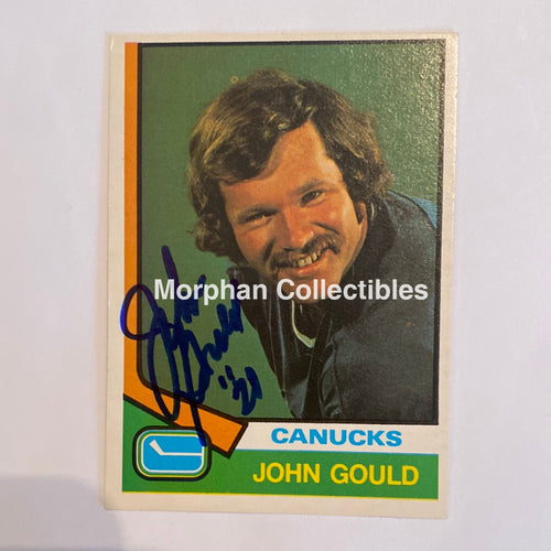 John Gould - Autographed Card 1974-75 Opc