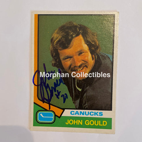 John Gould - Autographed Card 1974-75 Opc
